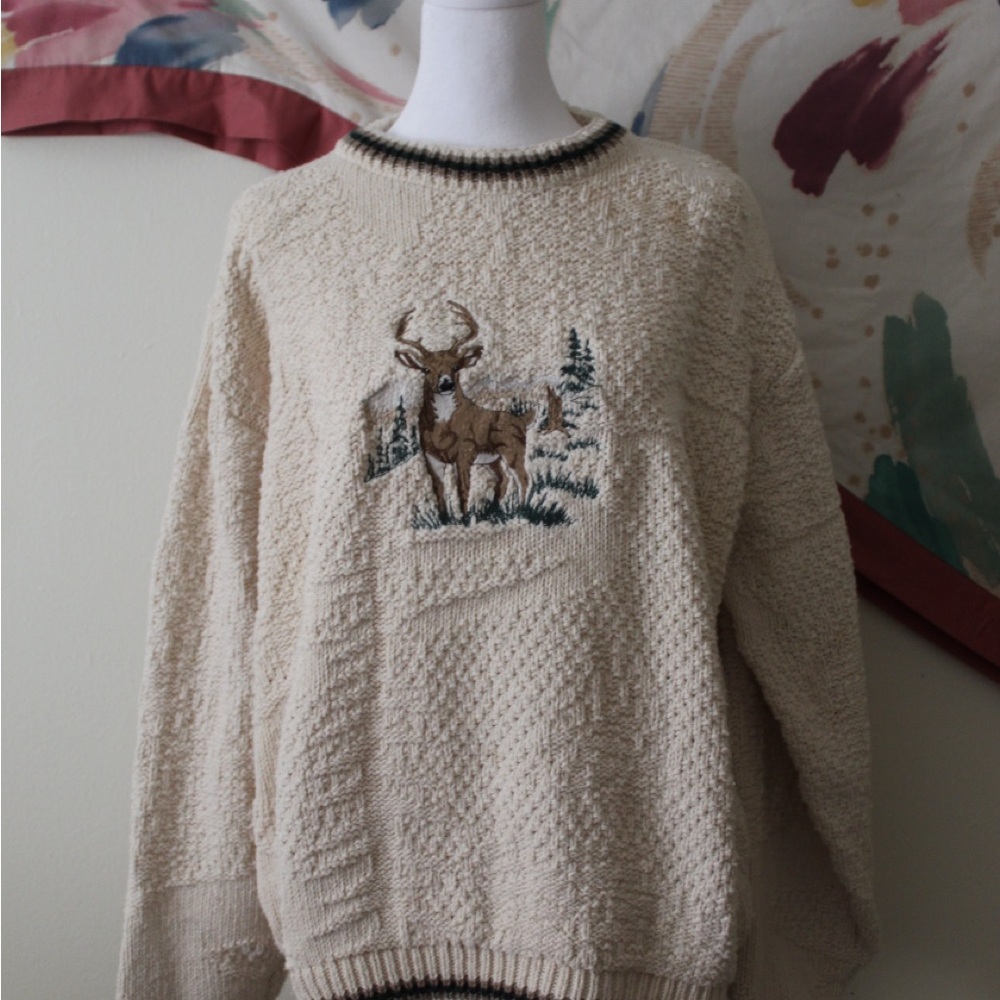 Vintage 100% Cotton Made in USA Sweater